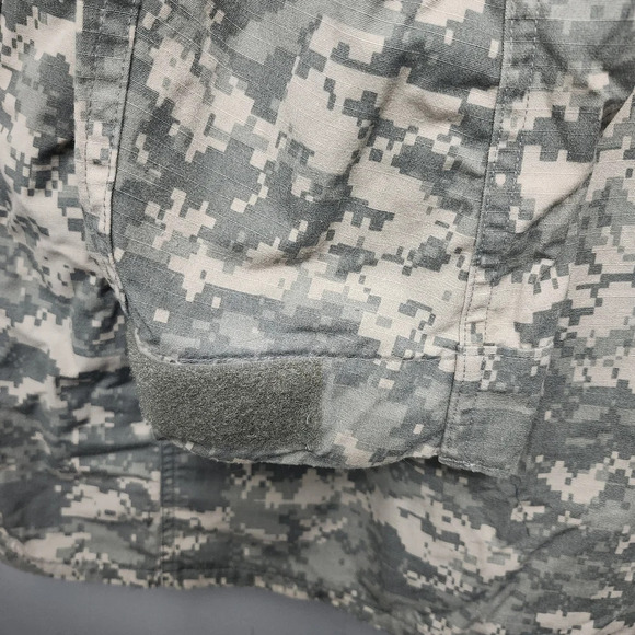 Men's camouflage jacket coat size large long full zipper army combat un… - Picture 8 of 9